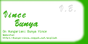 vince bunya business card